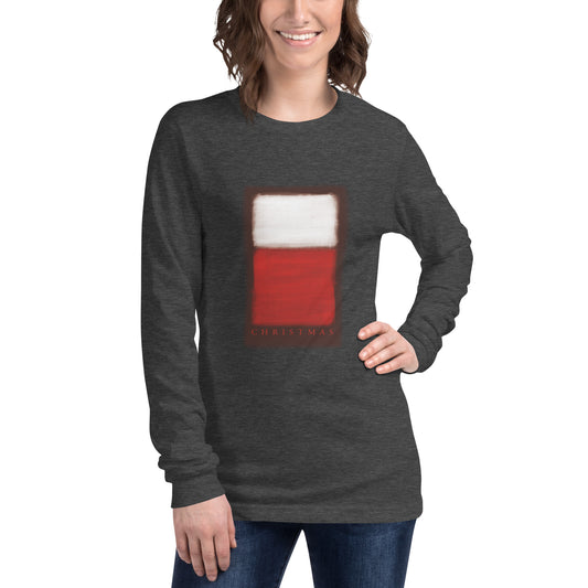 Adult Unisex Christmas with Color Blocking Design Long Sleeve Tee