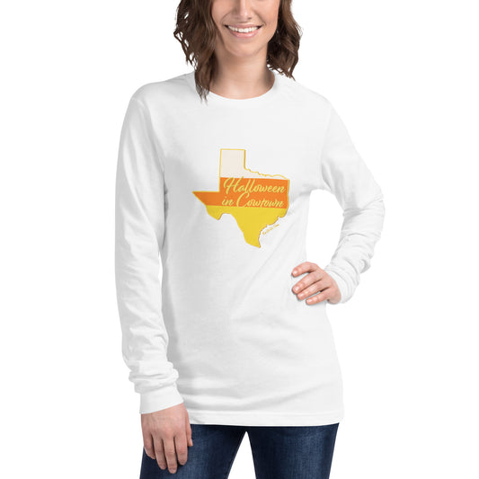 Adult Halloween in Cowtown Unisex Long Sleeve Tee